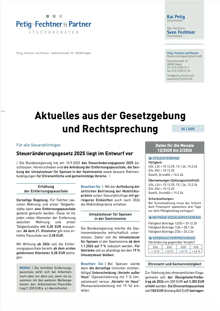 Quartals-Rundschreiben 04-2025
